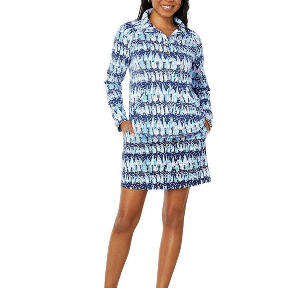 NWOT Lilly Pulitzer Colette Knit Skort 10 Low Tide Navy Sails And Stripes - Picture 2 of 4